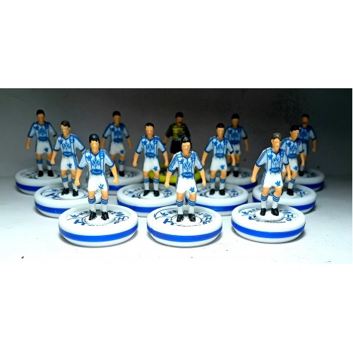 Subbuteo Andrew Table Soccer Iraklis Salonica away 1983-84 on WSB Professional bases